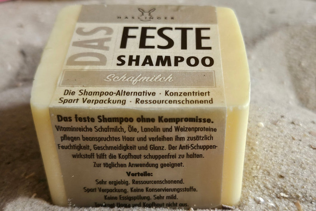 Haslinger: festes Shampoo Schafmilch