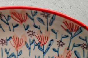 Seifenschale, Blume organger Rand