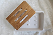 Laden Sie das Bild in den Galerie-Viewer, Seifenschale mit Bambuseinlage, rechteckig

