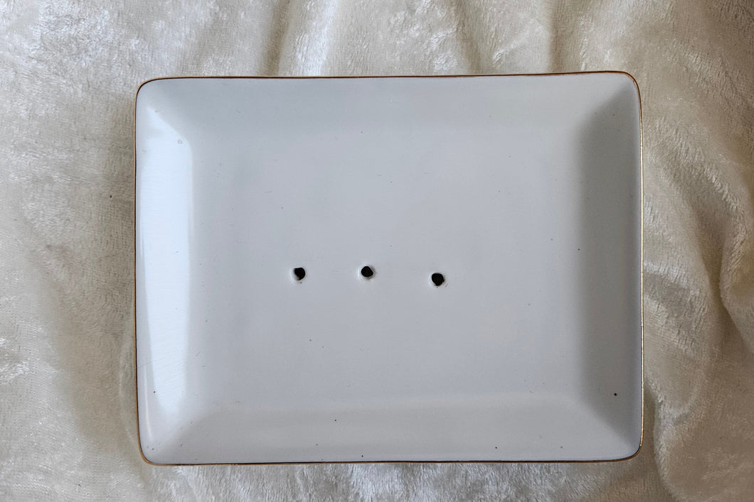 Seifenschale, eckig weiß