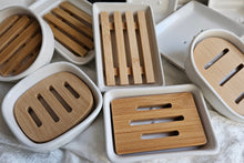 Laden Sie das Bild in den Galerie-Viewer, Seifenschale mit Bambuseinlage, rechteckig groß
