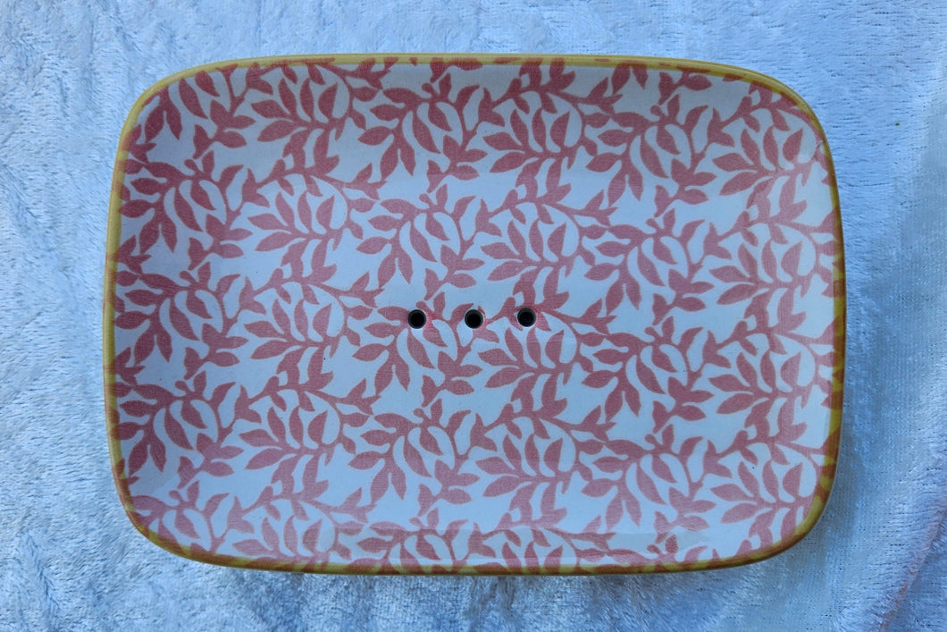 Seifenschale, Blatt gelber Rand