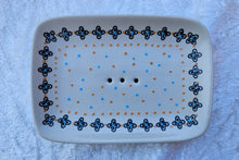 Laden Sie das Bild in den Galerie-Viewer, Seifenschale, eckig Blumenrand
