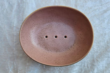 Laden Sie das Bild in den Galerie-Viewer, Seifenschale, rosa Goldrand
