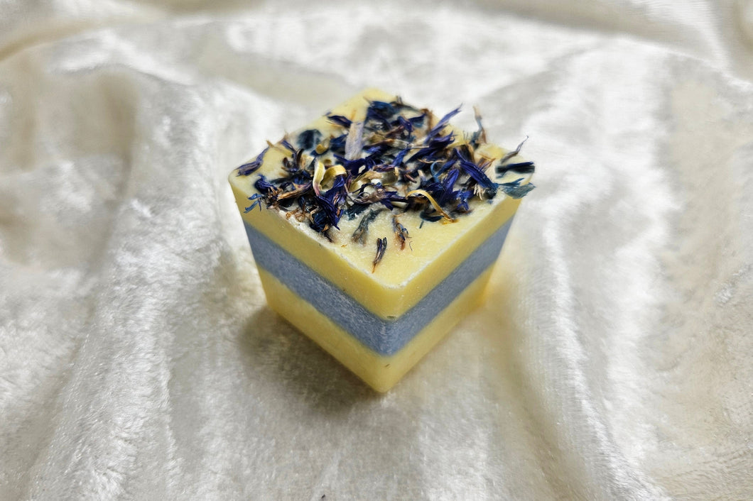 Badewürfel Kornblume