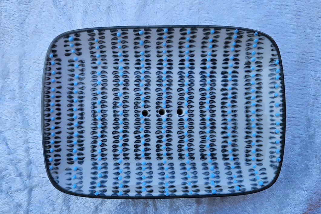 Seifenschale, Punkte grauer Rand