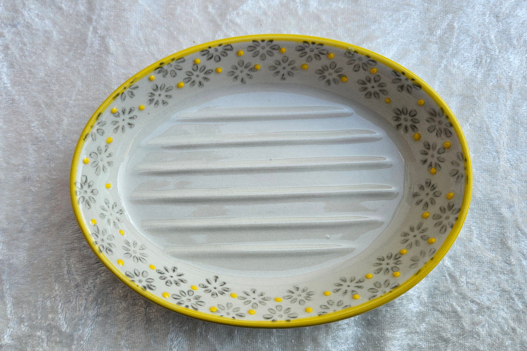 Seifenschale, Rille gelb