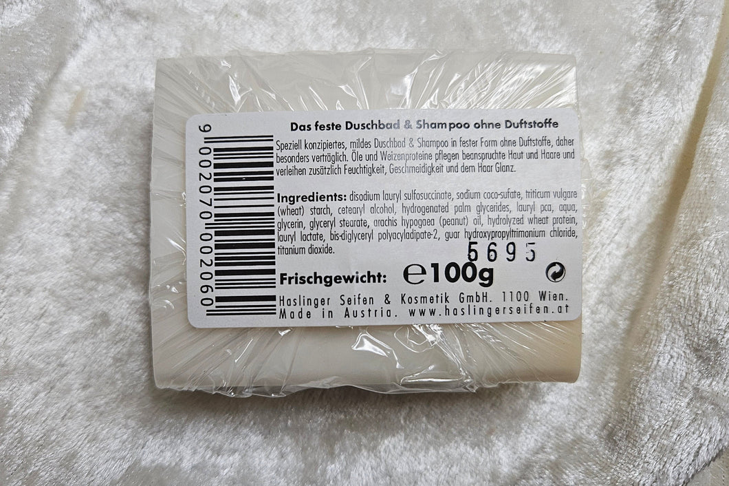 Haarwaschseif ohne Duftstoffe