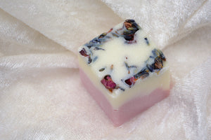 Badewürfel Lavendel mit Rose