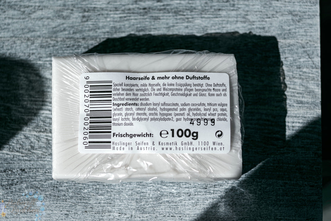 Haarwaschseife und mehr ohne Duftstoffe